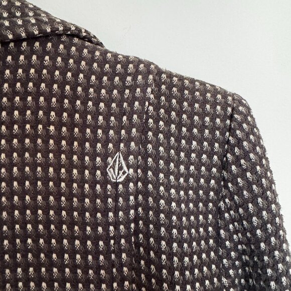 Volcom Vintage Long PeaCoat– Grey Flecked, Purple Lining, Y2K Skate Heritage - M - Picture 5 of 11